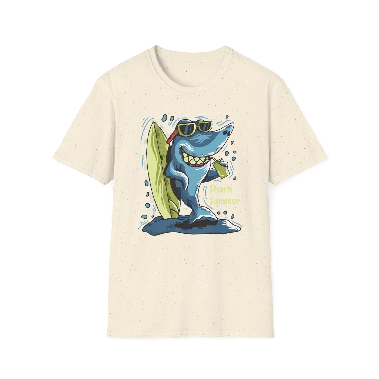 Chill Shark Summer Surfer T-Shirt | Funny Beach Vacation & Ocean Lover Tee | Awesome Ocean Vibes Gift for Men & Women