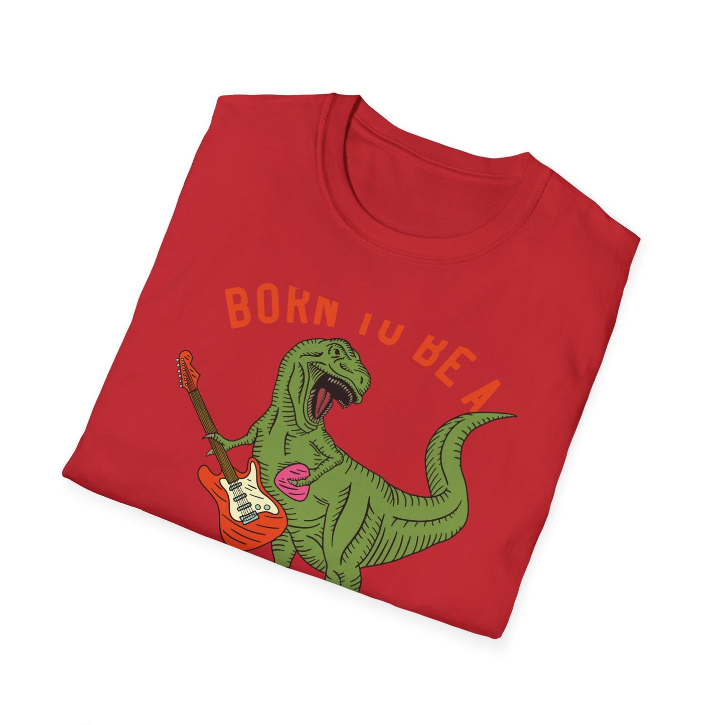 Epic Born to be a Rock Star T-Rex T-Shirt - Roaring Dinosaur Guitar Tee | Music Lover & Dino Fan Gift