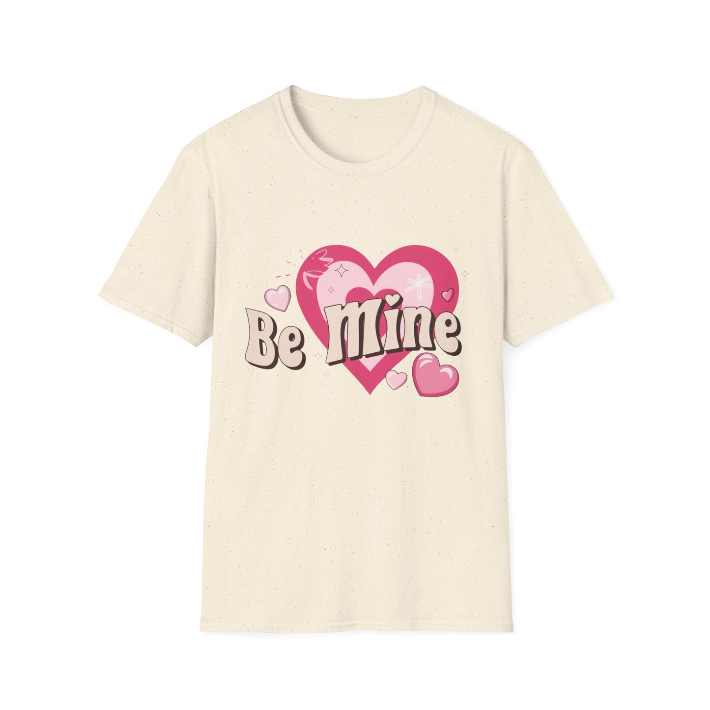 Be Mine Retro Valentine's T-Shirt | Sweet Pink Hearts & Groovy Text Tee | Adorable Love Gift for Her/Him