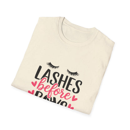 Charming 'Before' T-Shirt | Women's Getting Ready Tee with Eyelashes & Hearts | Perfect Bachelorette & Bridal Gift