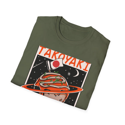 Epic Takoyaki Planet T-Shirt | Stellar Japanese Street Food & Space Lover Graphic Tee | Unique Japan Culture Apparel