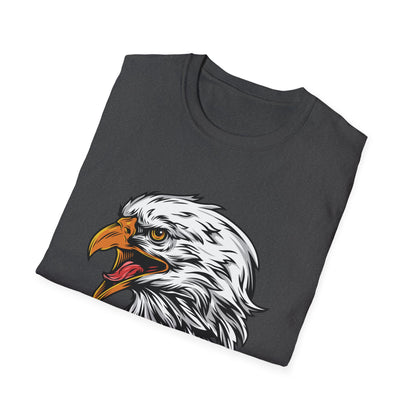 Fierce Screaming Eagle Head T-Shirt - Majestic Bald Eagle Graphic Tee for Wildlife Lovers & Patriots | Bold Animal Print Apparel