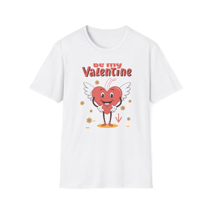 Adorable 'Be My Valentine' T-Shirt | Sweet Winged Heart Love Proposal Tee | Perfect Romantic Gift for Him/Her