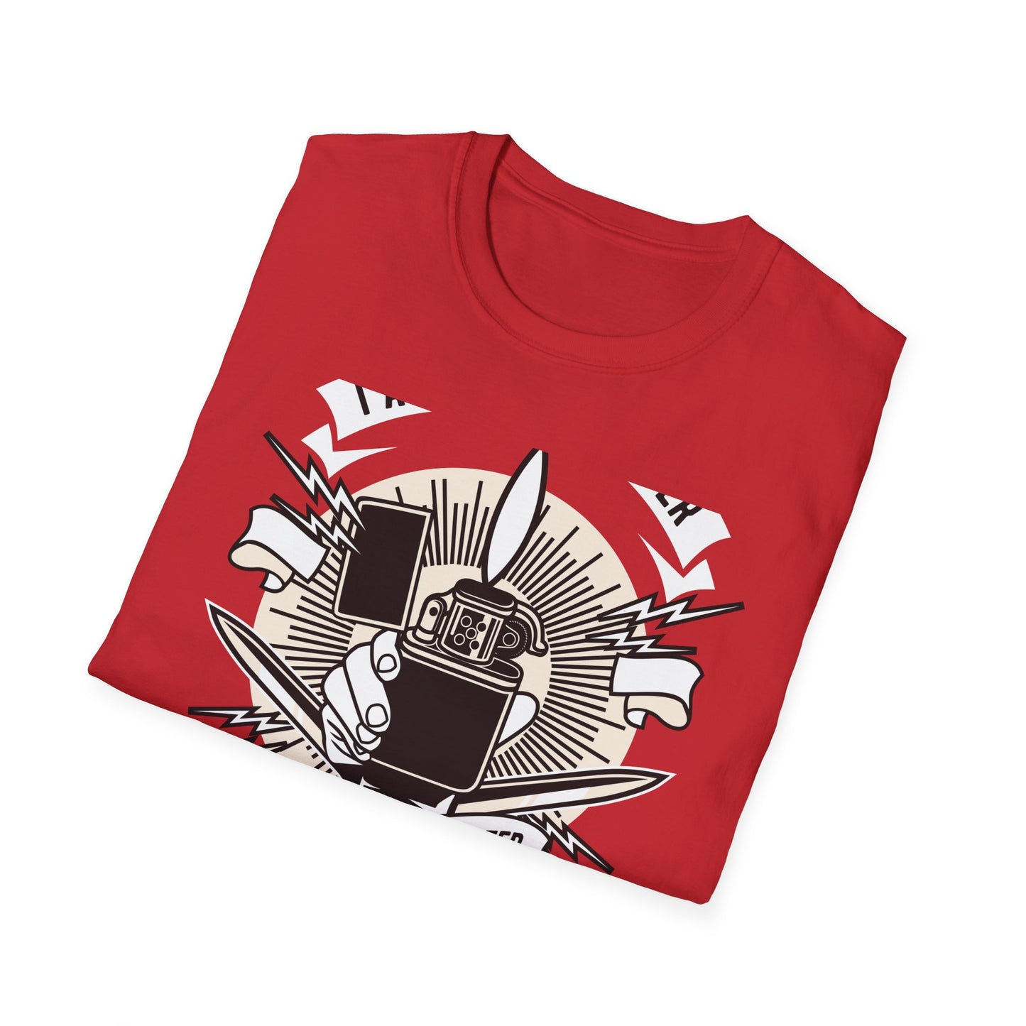 Firestarter Sweet Disaster T-Shirt - Iconic Lighter Flame Graphic Tee for Rebels & Music Lovers
