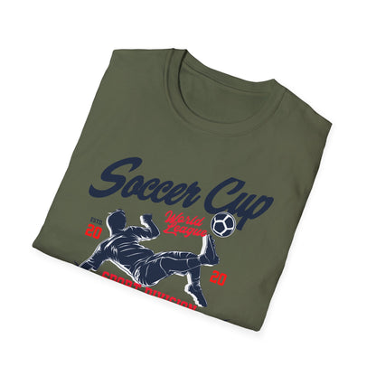 Dynamic Soccer Cup World League T-Shirt - Ultimate Sport Division Athletic Tee for Football Fans & Superior Performance