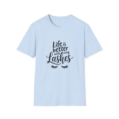 Life's Short, Get Long Lashes T-Shirt - Irresistible Beauty & Lash Tech Gift Tee
