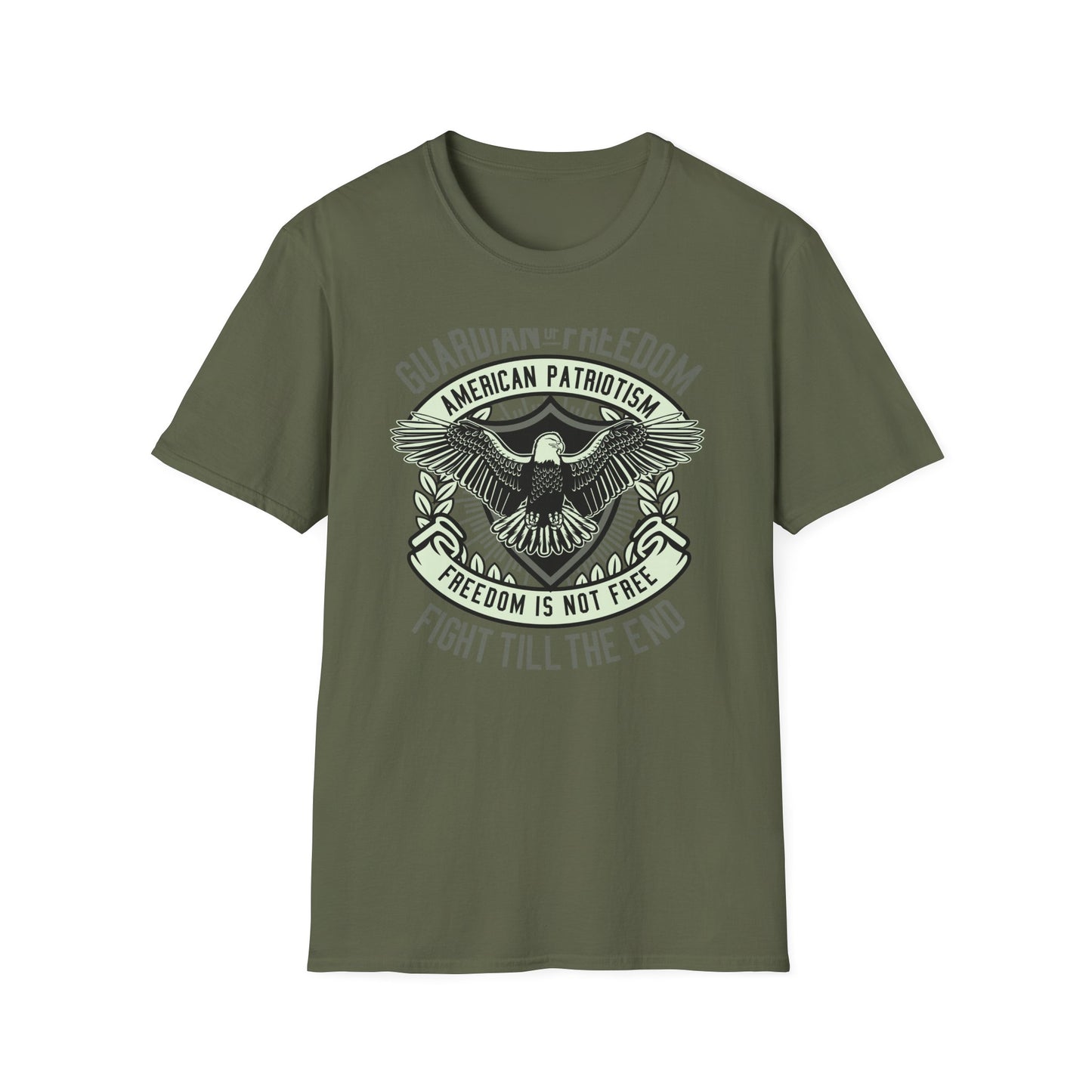 Bold Guardian of Freedom American Patriotism T-Shirt - Majestic Eagle 'Freedom Is Not Free' USA Graphic Tee for Proud Americans