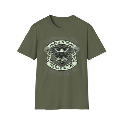 Bold Guardian of Freedom American Patriotism T-Shirt - Majestic Eagle 'Freedom Is Not Free' USA Graphic Tee for Proud Americans