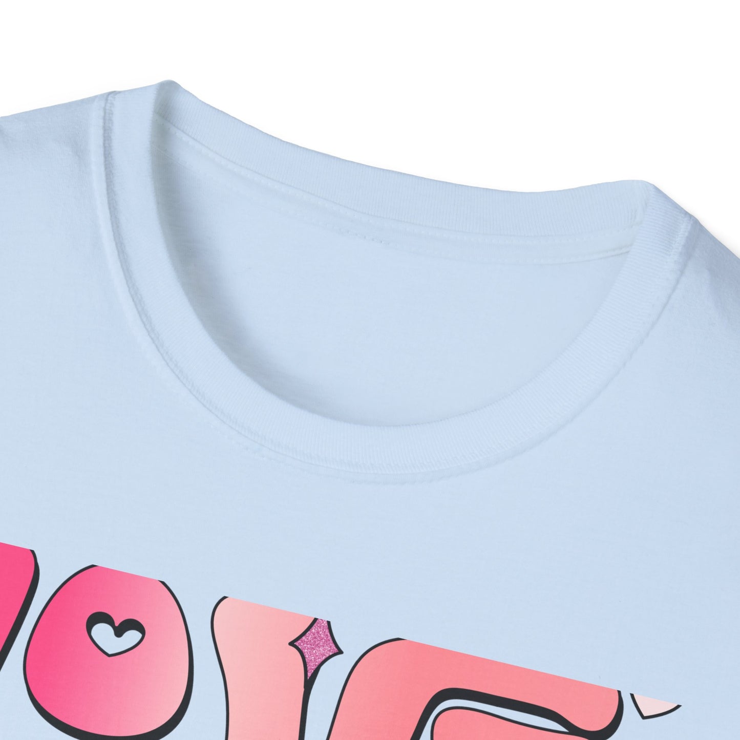 Groovy "Love Yourself" T-Shirt | Pink Retro Self-Love Tee with Hearts & Sparkles | Empowering & Chic Women's Affirmation Top