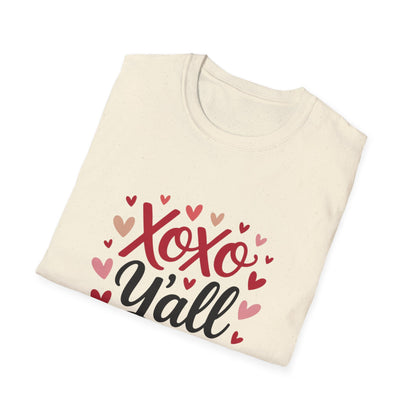 Charming Xoxo Y'all Hearts T-Shirt | Sweet Southern Love Tee | Perfect Valentine's Day Gift for Her