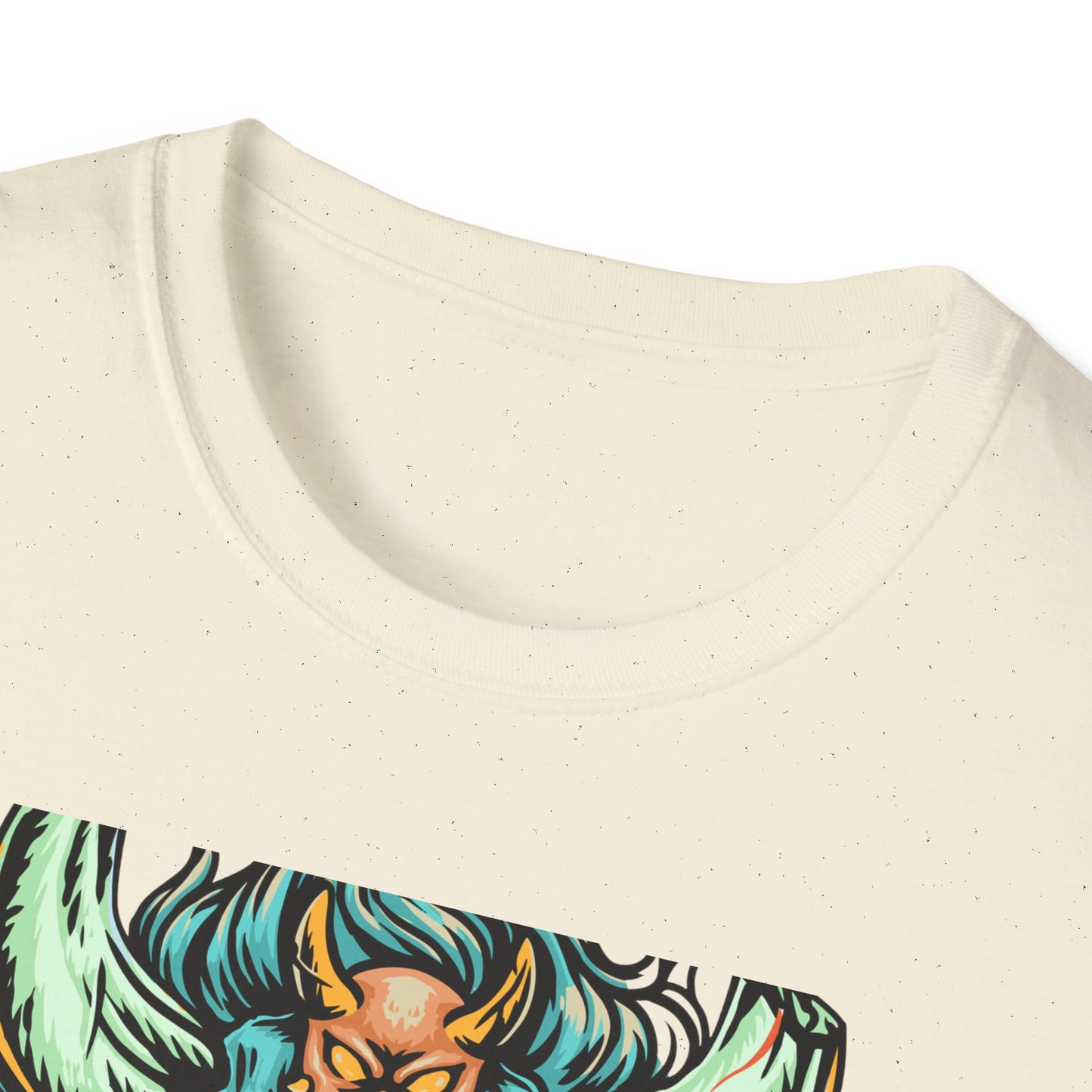 Fierce Oni Demon Mask T-Shirt | Vibrant Mythical Beast Graphic Tee | Unleash Your Bold & Edgy Style