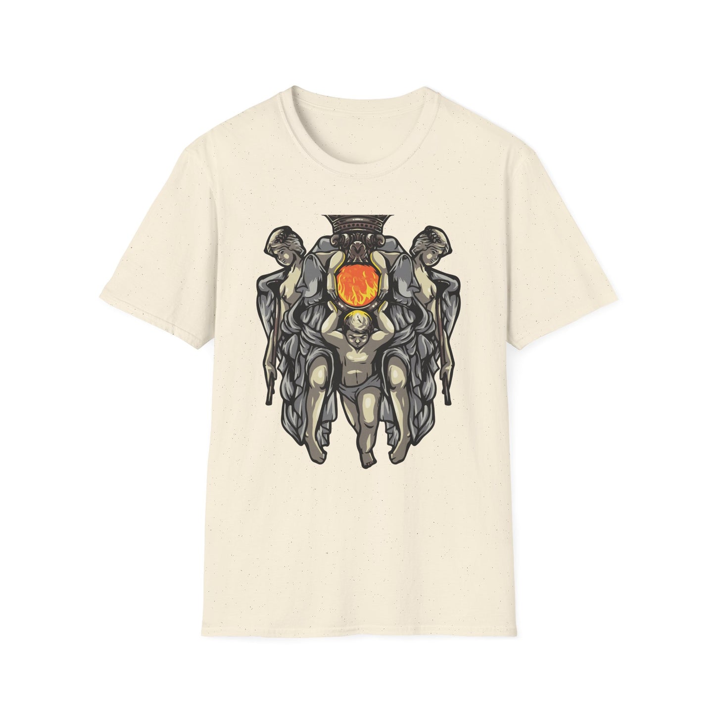 Majestic Divine Sun Bearer T-Shirt | Regal Classical Art Tee | Unique Statement Graphic for Art Lovers & Seekers of Power