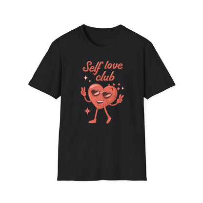 Awesome Self Love Club T-Shirt | Retro Heart Peace Sign Tee | Positive Vibes & Empowerment Gift