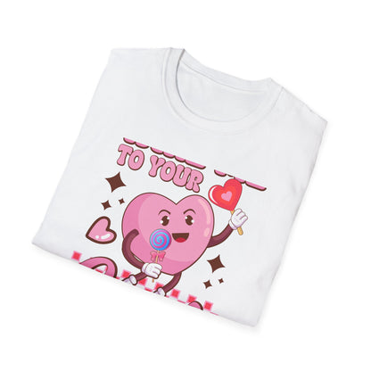 Sweet & Groovy 'Take Me To Your Candy Shop' T-Shirt | Adorable Retro Heart Lollipop Tee | Perfect Valentine's Day Gift for Candy Lovers