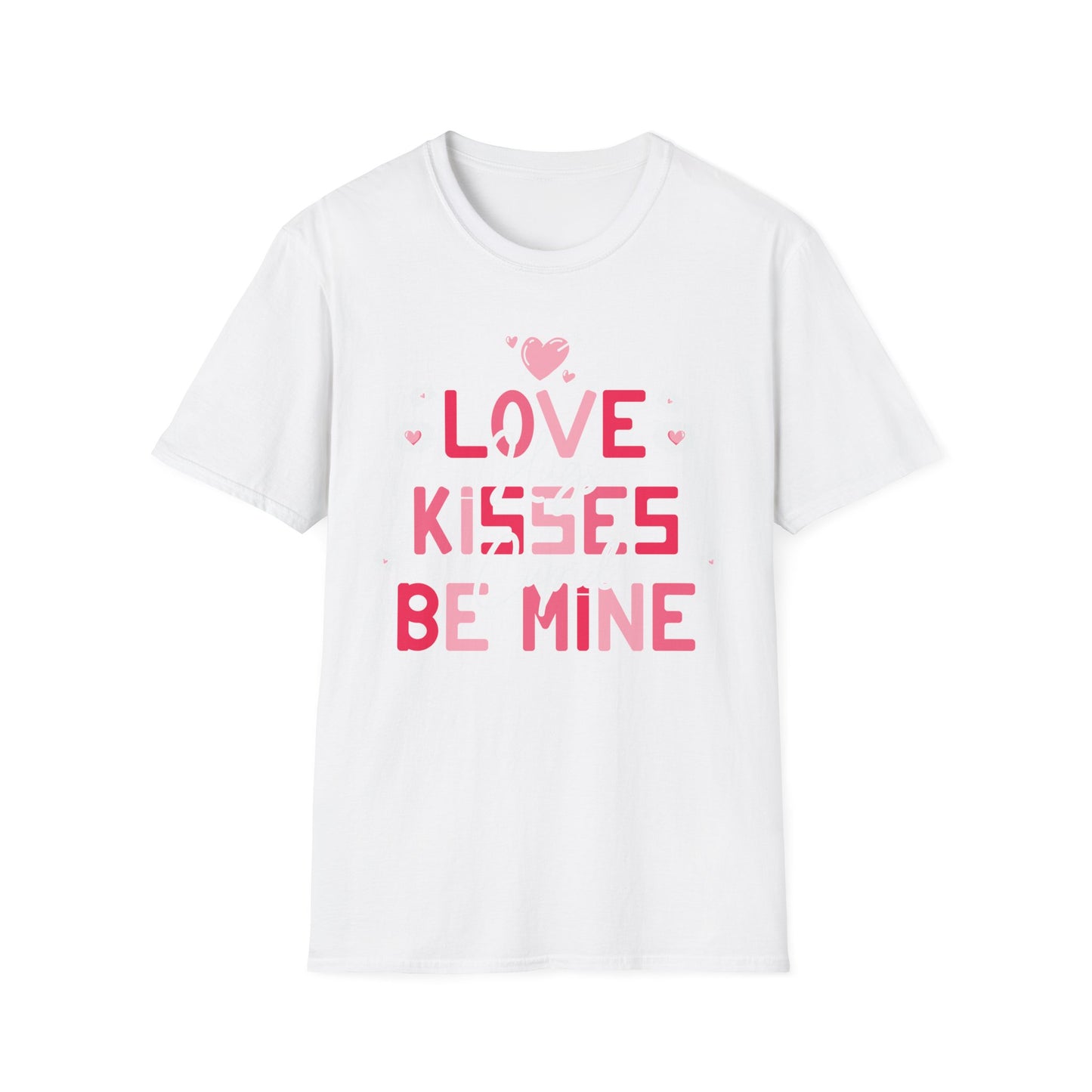 Adorable Valentine's Day T-Shirt: Love Kisses Be Mine | Romantic Cupid Heart Tee for Couples & Sweet Gifts