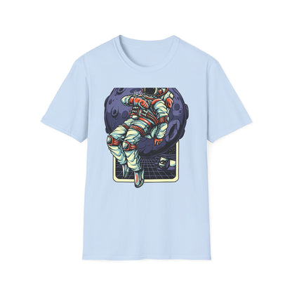Epic Spaceman Time Check T-Shirt | Retro Astronaut Moon Mission Tee | Unique Sci-Fi Graphic Apparel for Space Lovers