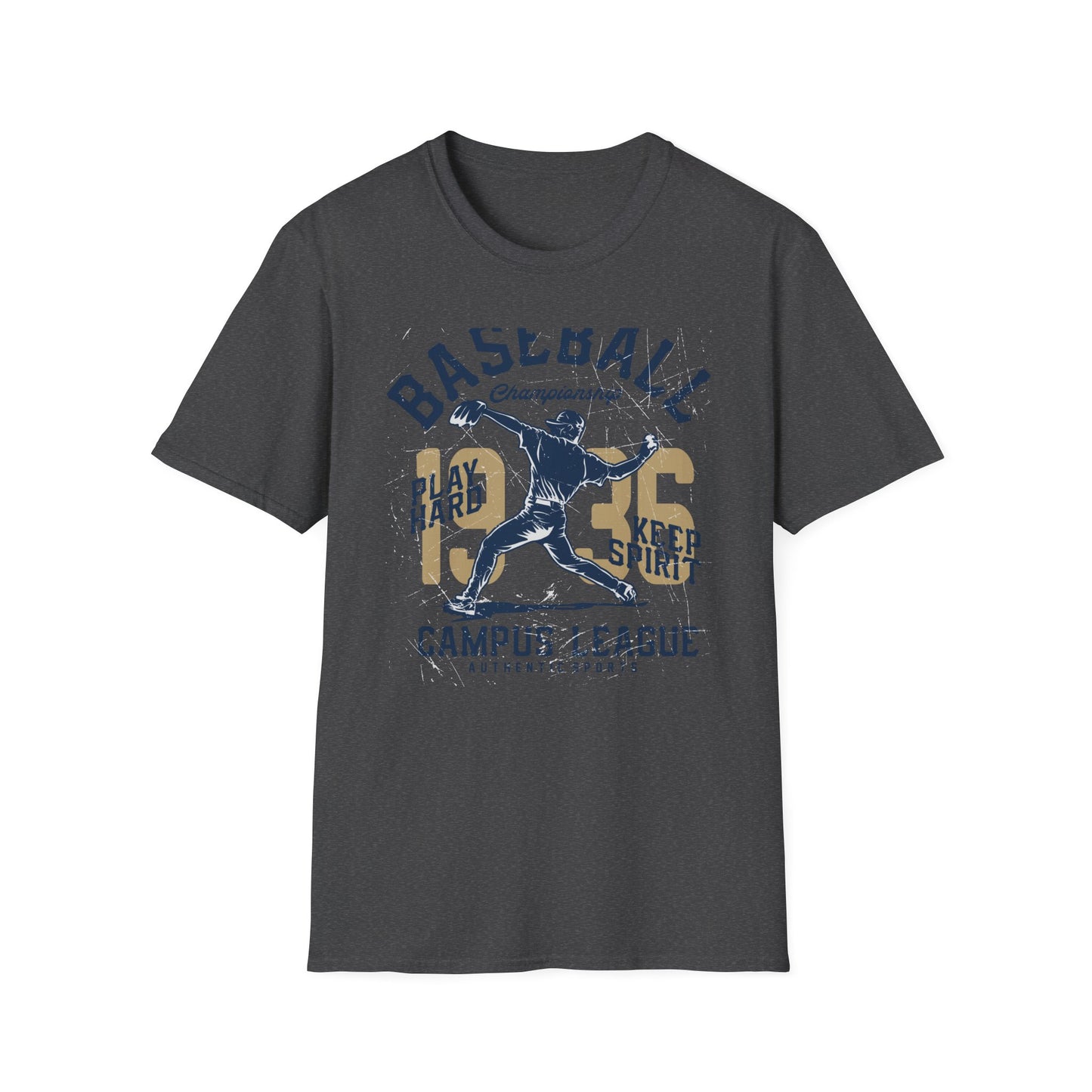 Epic Vintage 1935 Baseball Championship T-Shirt | Authentic Pitcher & Campus League Sports Fan Tee