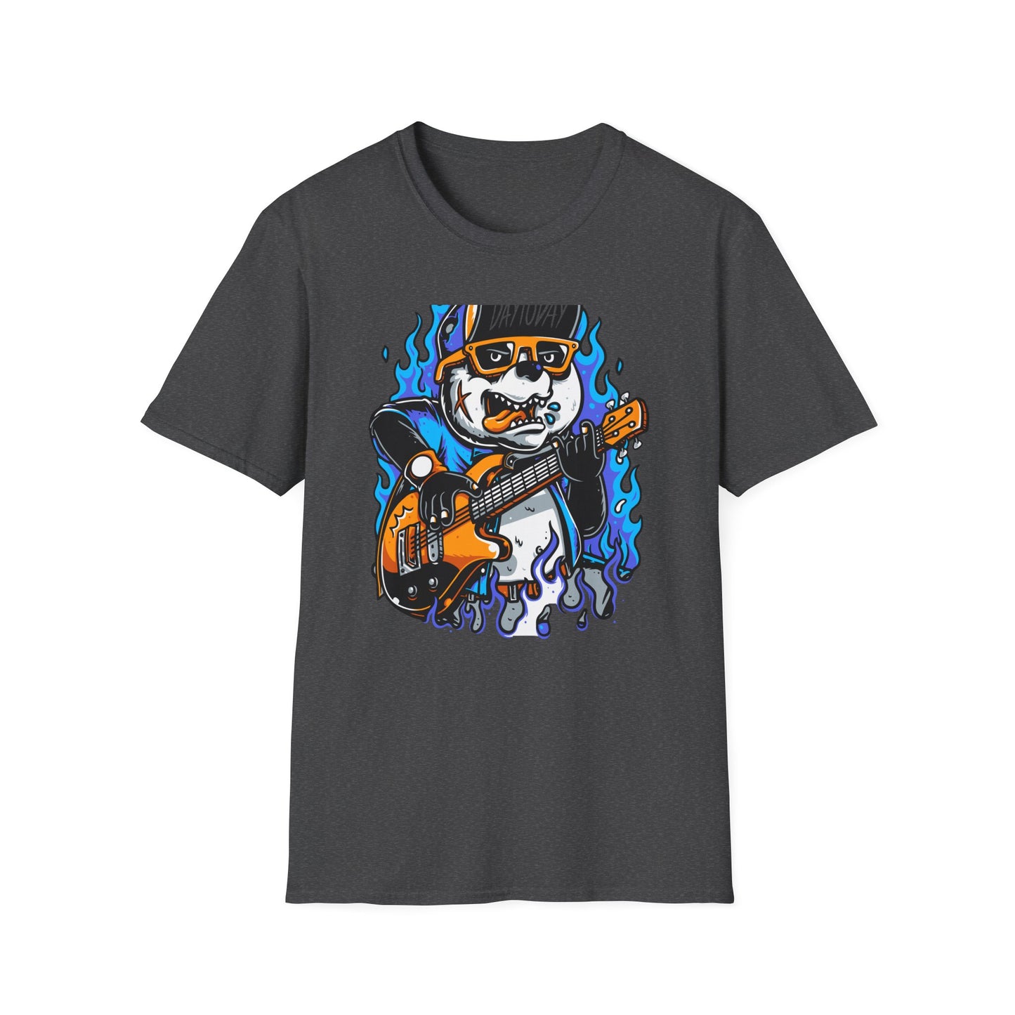Epic Punk Rock Panda Guitar T-Shirt - Cool Musician Graphic Tee for Men & Women | Vibrant Streetwear Top