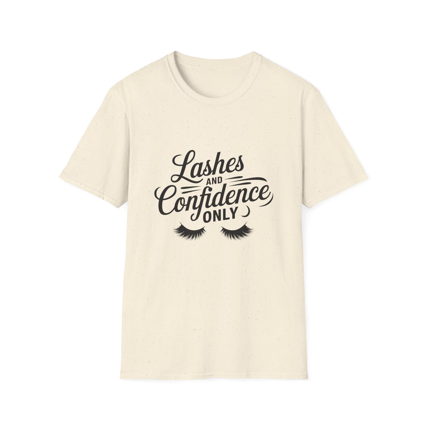 Empowering Lashes & Confidence T-Shirt | Chic Beauty Design Tee for Makeup Artists & Lash Techs