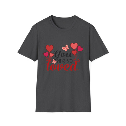 Romantic 'Love You' Heart Balloons & Butterflies T-Shirt - Sweet Valentine's Day & Anniversary Gift for Couples