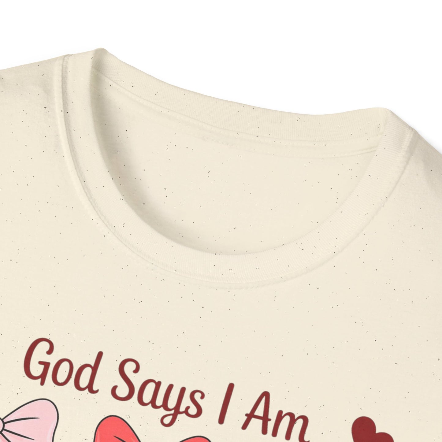 Uplifting God Says I Am T-Shirt | Empowering Christian Faith Tee for Women | Divine Self-Worth Affirmation Gift