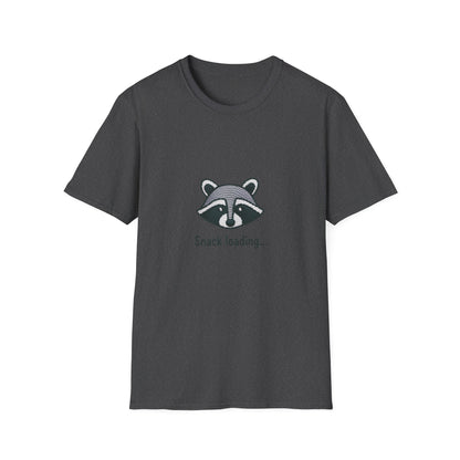 Adorable 'Snack Loading' Raccoon T-Shirt | Funny Animal Foodie Tee | Unique Gift for Raccoon Lovers & Snack Enthusiasts