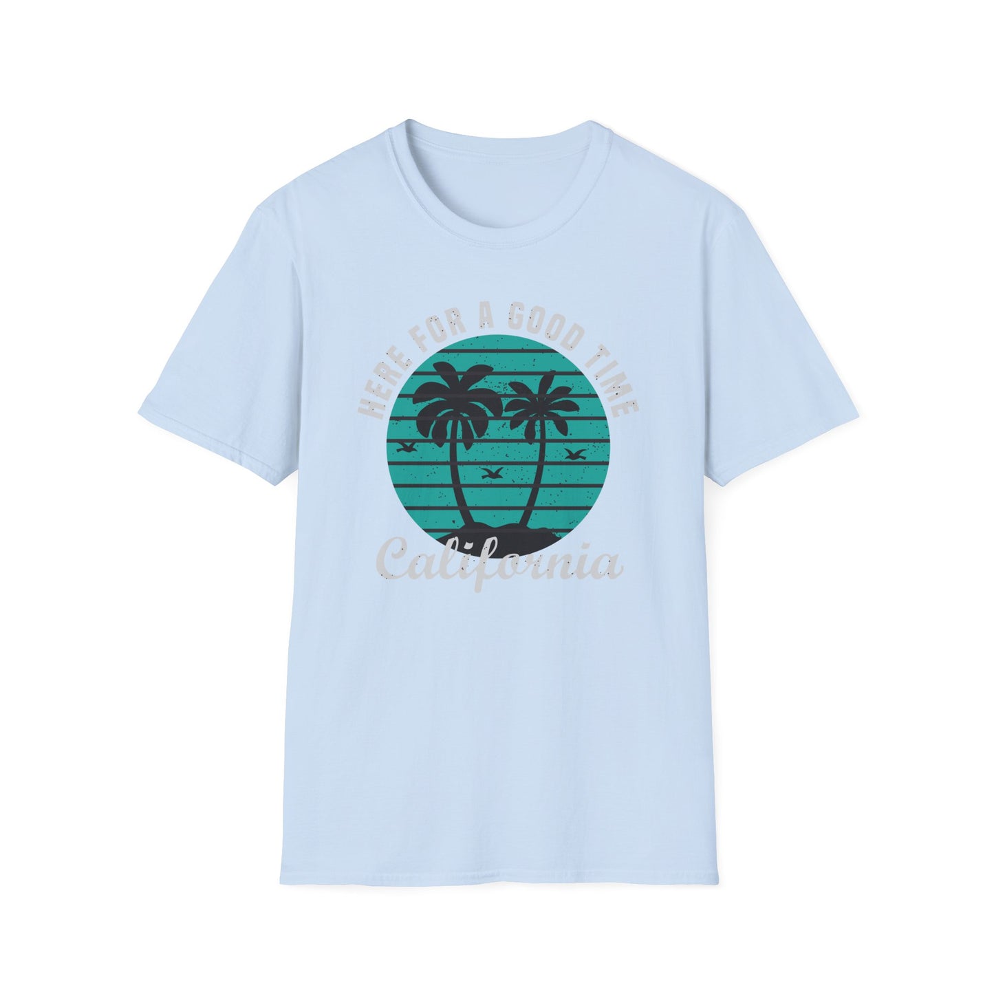 Awesome California Good Time T-Shirt | Retro Palm Tree Beach Vacation Tee | Trendy Summer State Shirt
