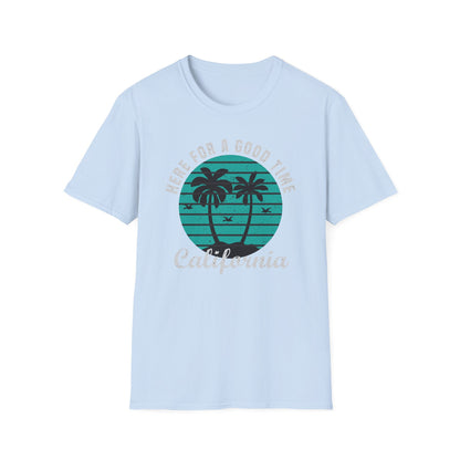 Awesome California Good Time T-Shirt | Retro Palm Tree Beach Vacation Tee | Trendy Summer State Shirt