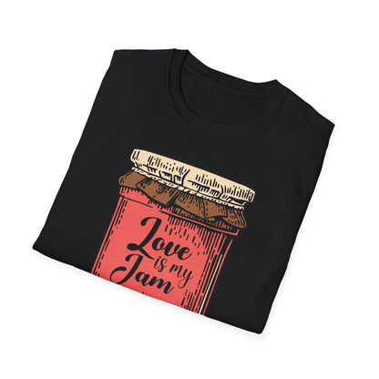 Adorable "Love is my Jam" Jar T-Shirt | Sweet Romantic Tee Gift for Her | Unique Vintage Style Valentine's Day Shirt