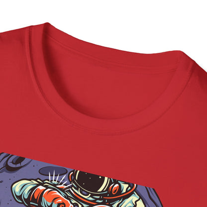 Epic Spaceman Time Check T-Shirt | Retro Astronaut Moon Mission Tee | Unique Sci-Fi Graphic Apparel for Space Lovers