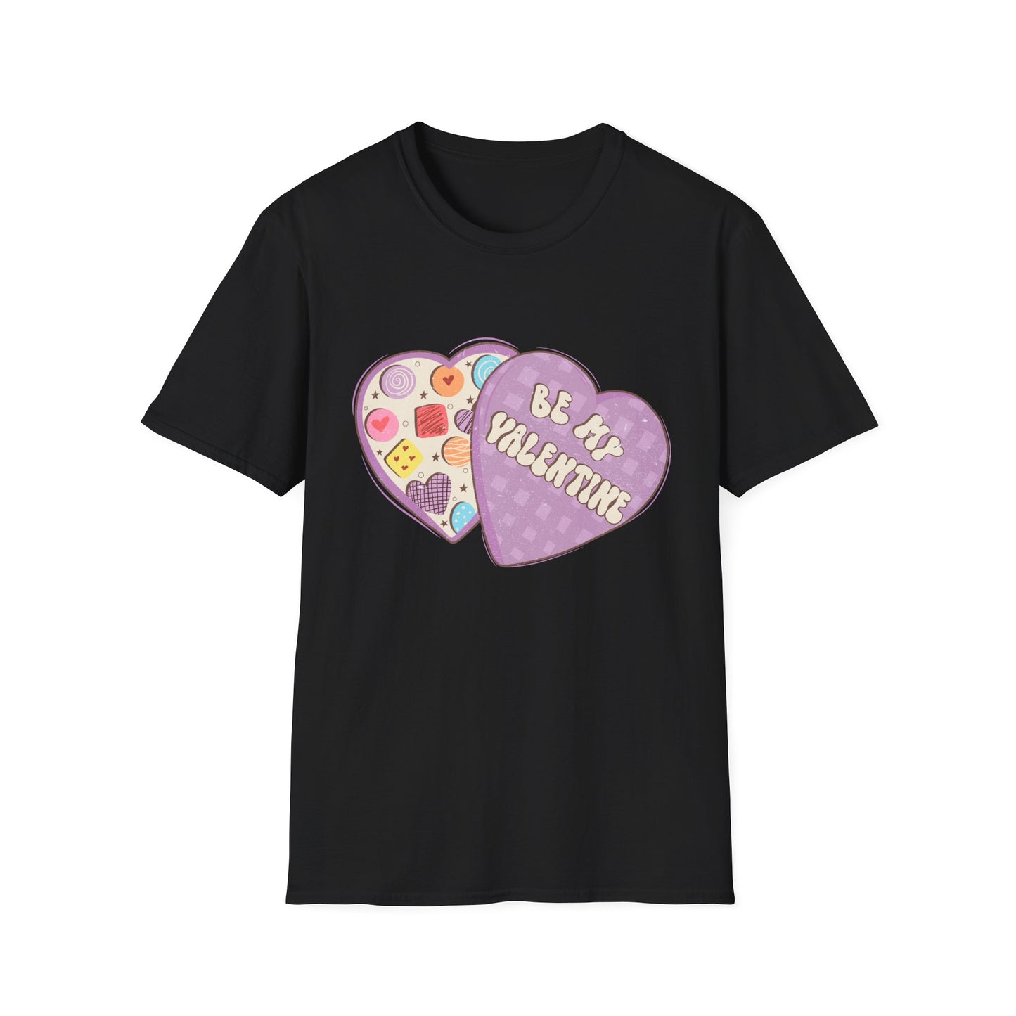 Sweet Retro Vintage 'Be My Valentine' Candy Heart Box T-Shirt | Adorable Valentine's Day Gift Tee