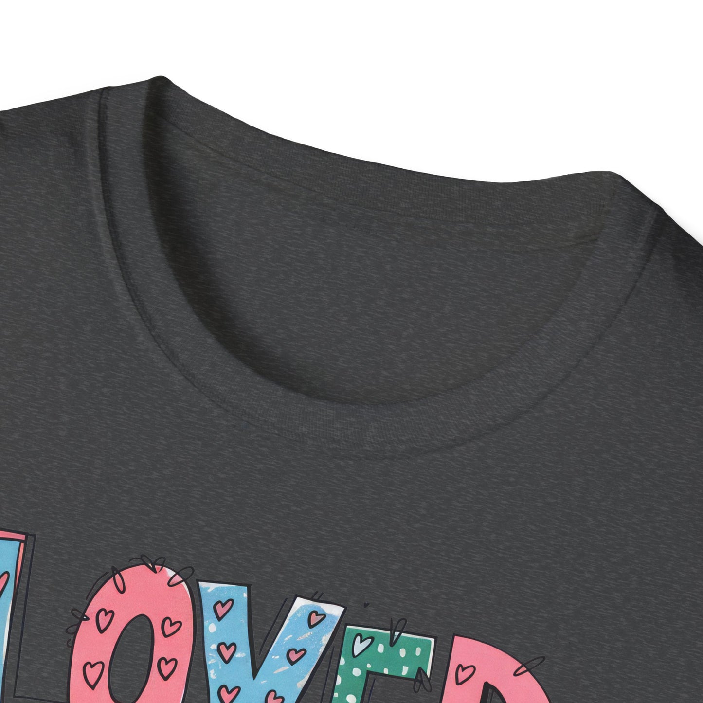 Vibrant Loved John 3:16 T-Shirt | Christian Faith Cross Hearts Tee | Uplifting Scripture Apparel for Women & Believers