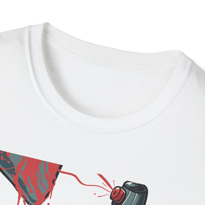 Expressive Graffiti Love T-Shirt | Spray Paint Heart Urban Art Tee | Bold Street Style Graphic for Artists