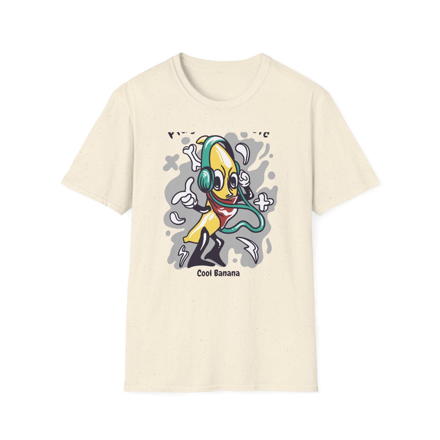 Epic Play Your Music Cool Banana T-Shirt | Retro Cartoon DJ Tee for Music Lovers | Vibrant & Unique Graphic Apparel