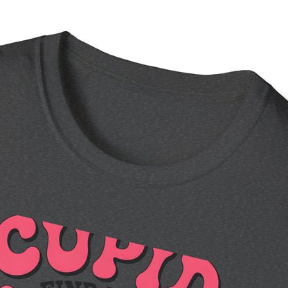 Adorable Cupid Find Me A Cowboy T-Shirt - Cute Valentine's Day Western Love Tee | Funny Rodeo Romance Shirt for Women