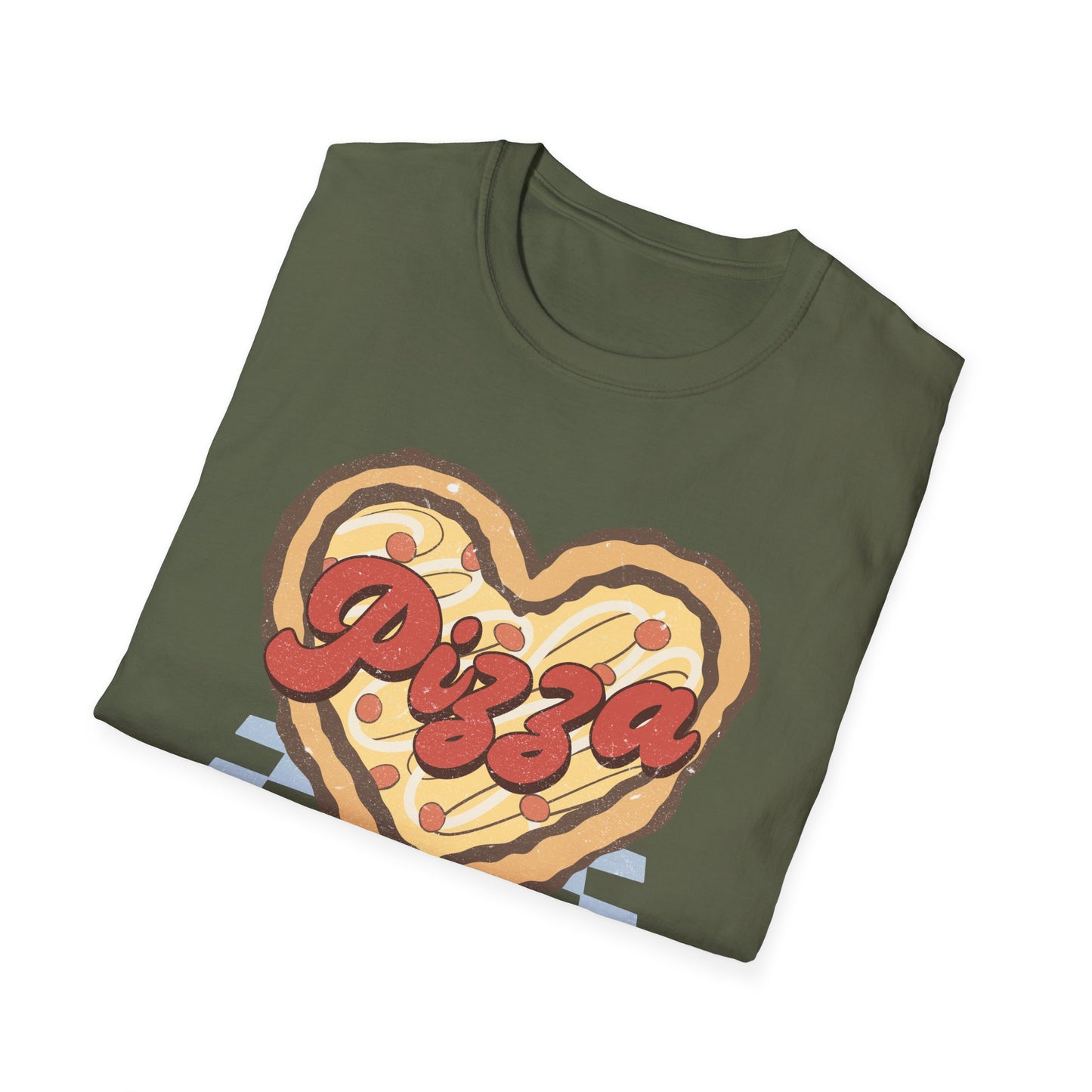 Retro Pizza Is My Valentine T-Shirt | Heart-Shaped Pizza Lover Tee | Funny Anti-Valentine Foodie Gift | Unique & Cozy