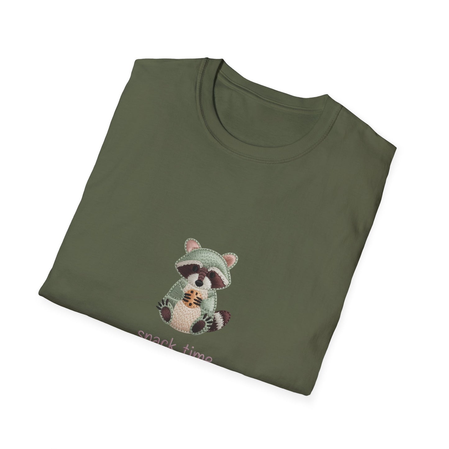 Irresistible Raccoon T-Shirt: "Snack Time is Mandatory" Funny Tee for Cookie & Animal Lovers – Cute Graphic Gift!