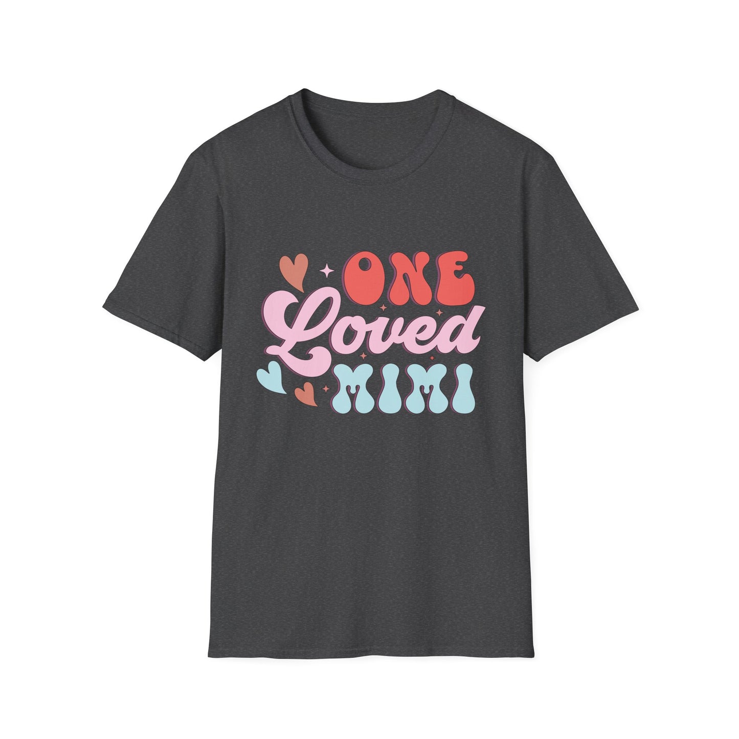 ONE Loved MIMI T-Shirt | Adorable Retro Groovy Grandma Gift | Sweet Mother's Day Grandparent Tee