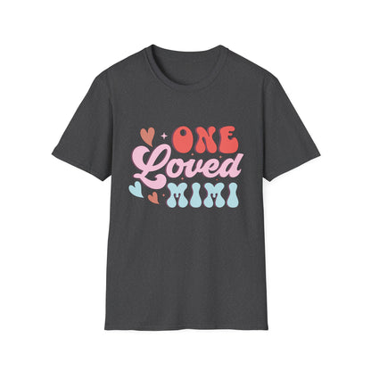 ONE Loved MIMI T-Shirt | Adorable Retro Groovy Grandma Gift | Sweet Mother's Day Grandparent Tee