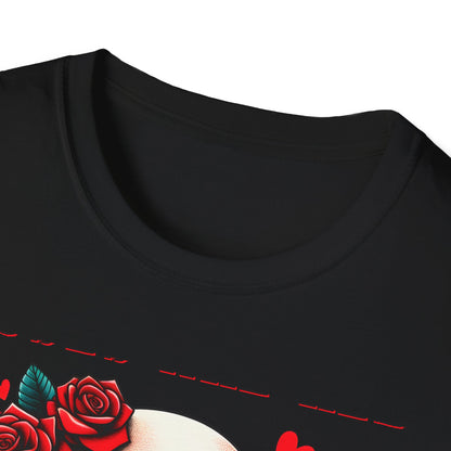 Epic 'Roses Are Red Inside I'm Dead' T-Shirt | Edgy Skull & Rose Gothic Tee | Dark Humor Statement Apparel
