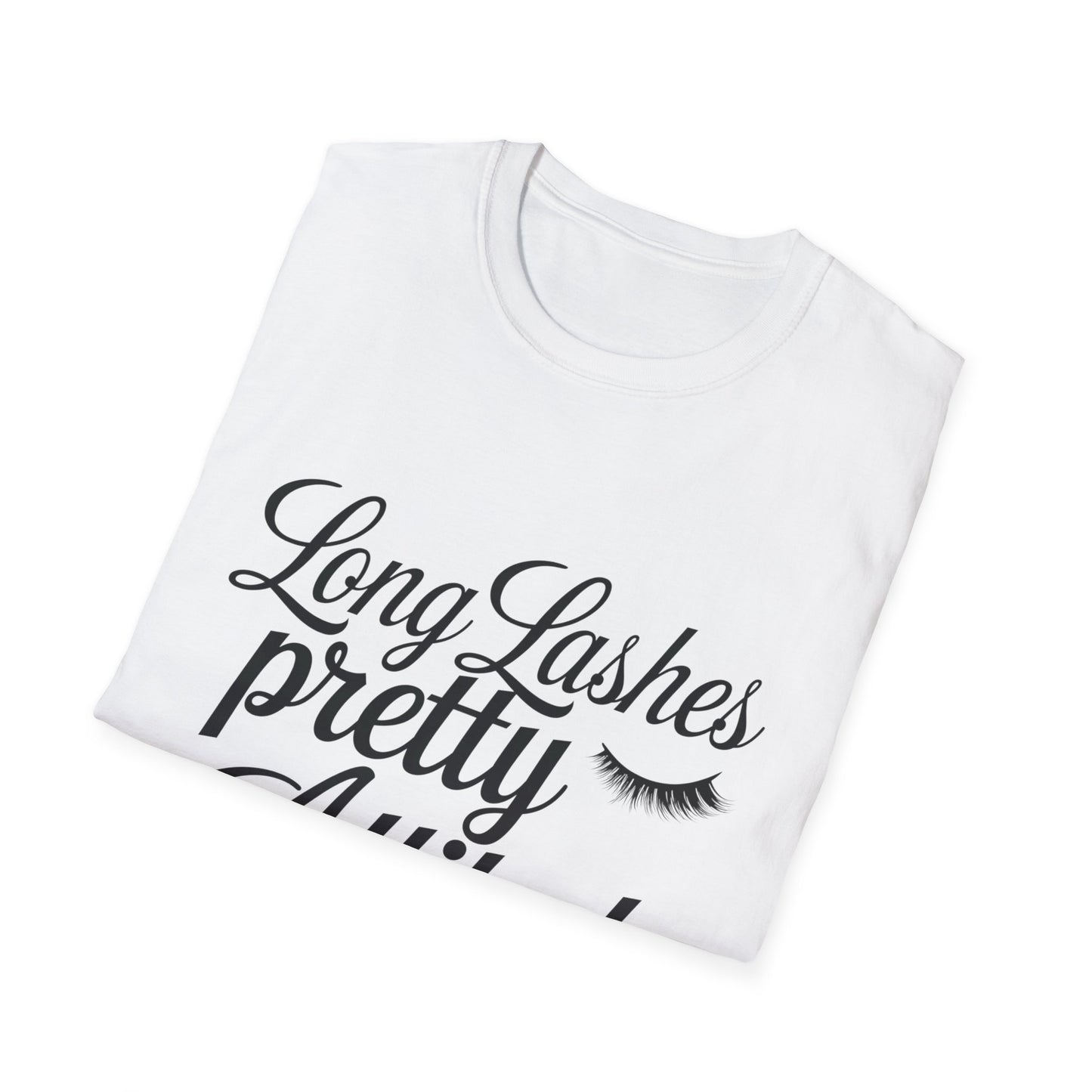 Long Lashes Pretty Attitude T-Shirt | Chic Makeup Lover Tee | Fierce & Fabulous Women's Beauty Statement Top