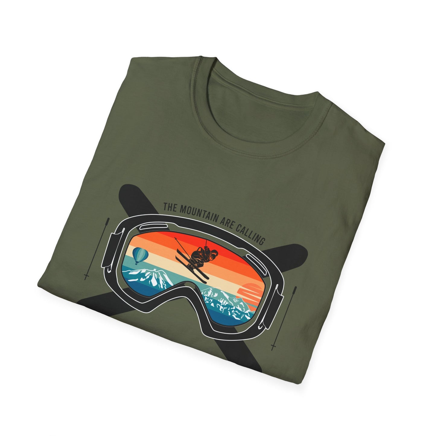 Epic Montana Skiing T-Shirt - Vintage Retro Mountain Goggles Tee for Adventure Seekers | 'The Mountain Are Calling'