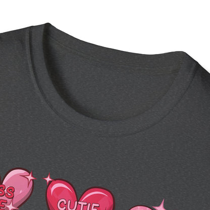 Charming Sweetheart Candy Hearts T-Shirt | Iconic Valentine's Day Love Messages Tee for Couples & Friends