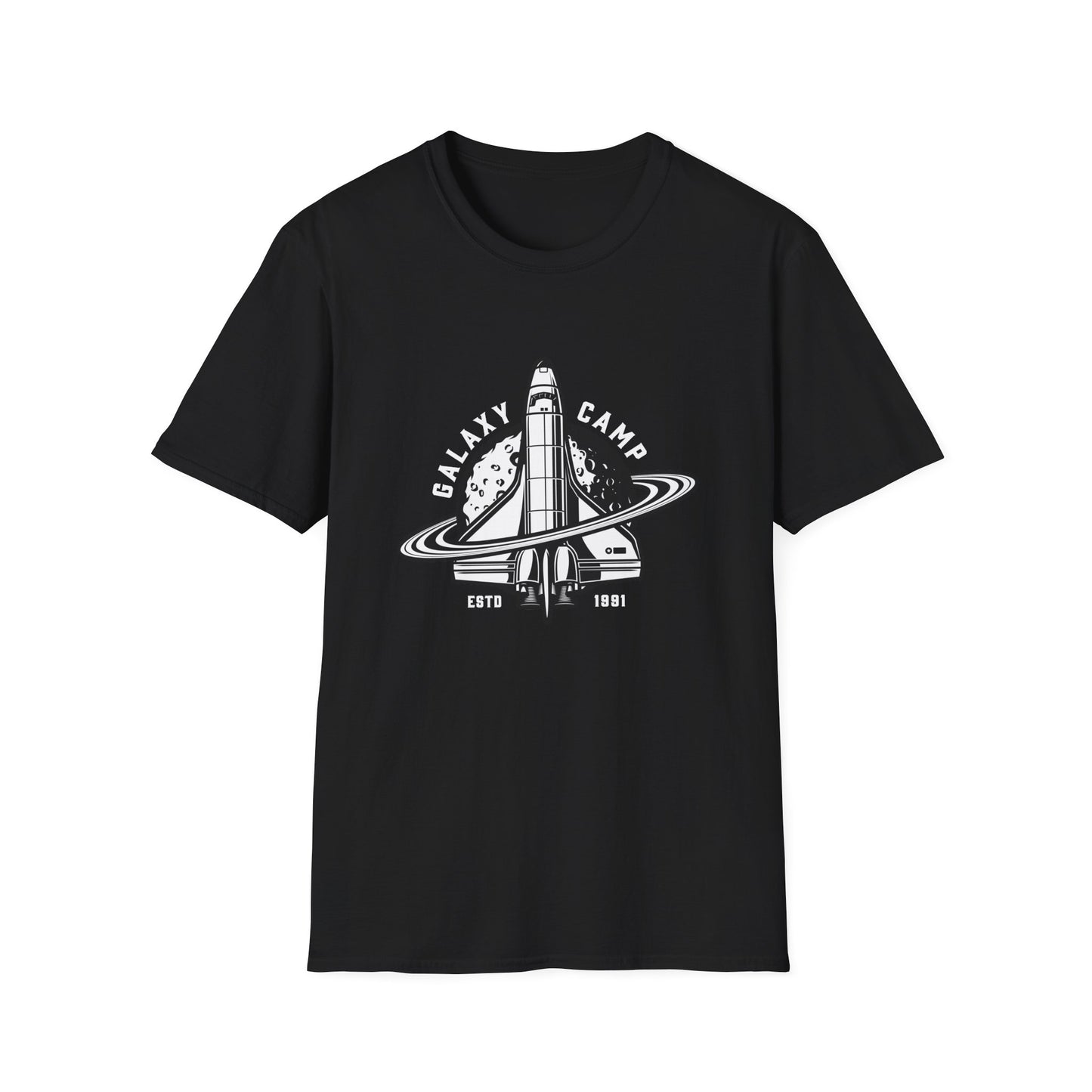 Epic Space Shuttle T-Shirt | Vintage Cosmic Saturn & Moon Tee | Stellar Astronomy & Science Fan Apparel | Explore the Galaxy!