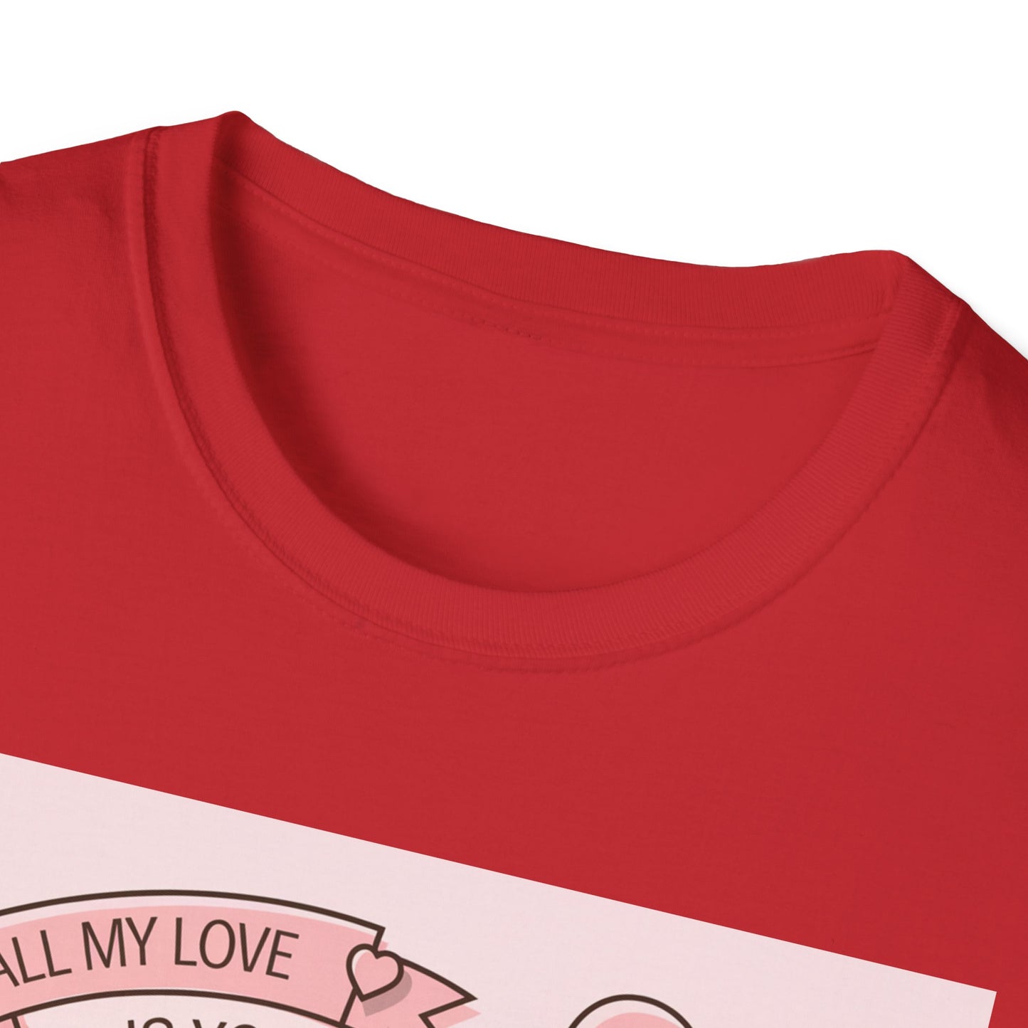 Charming 'All My Love Is Yours' Valentine's Day T-Shirt | Heart Balloon & Gift Boxes Tee | Romantic Gift Apparel