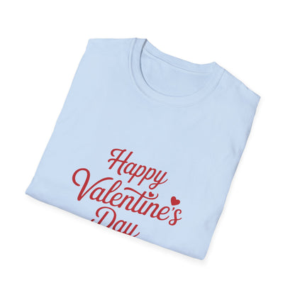 Sweet Happy Valentine's Day T-Shirt | Charming Love Heart Script Design | Perfect Romantic Gift for Couples