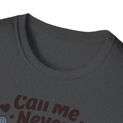 Sassy "Call Me Never" Ghost T-Shirt | Funny Anti-Valentine's Cowboy Ghost Tee | Trendy Western Desert Spooky Cute Apparel