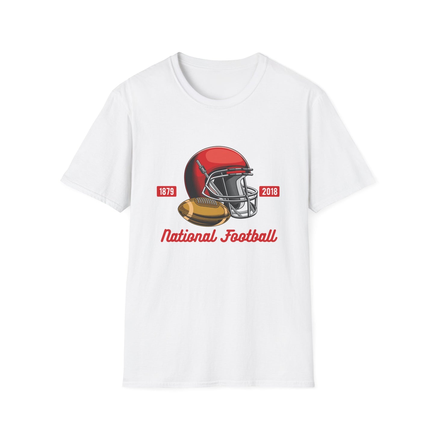 Classic National Football T-Shirt - Vintage Helmet & Ball Design - Essential Game Day Fan Gear | Ultimate Sports Lover Gift