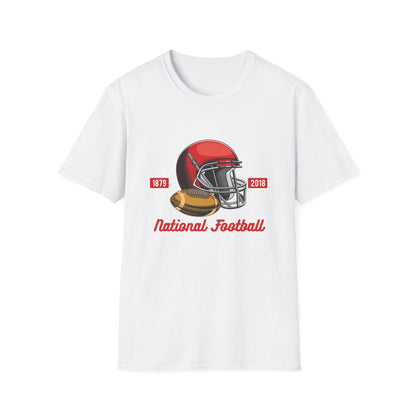 Classic National Football T-Shirt - Vintage Helmet & Ball Design - Essential Game Day Fan Gear | Ultimate Sports Lover Gift