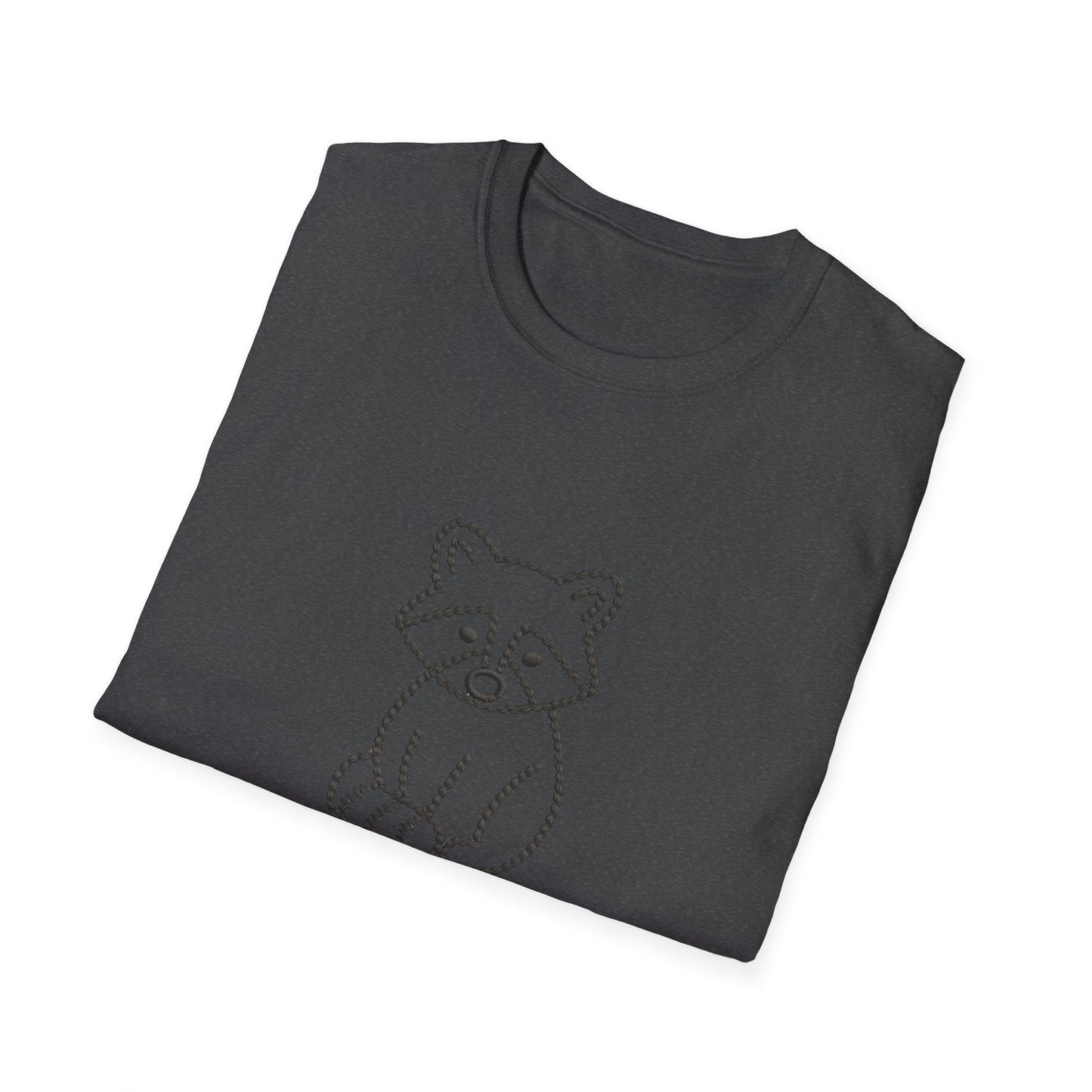 Cute Raccoon "Snack Goals" T-Shirt | Adorable Foodie Animal Lover Tee | Unique Braided Design Gift